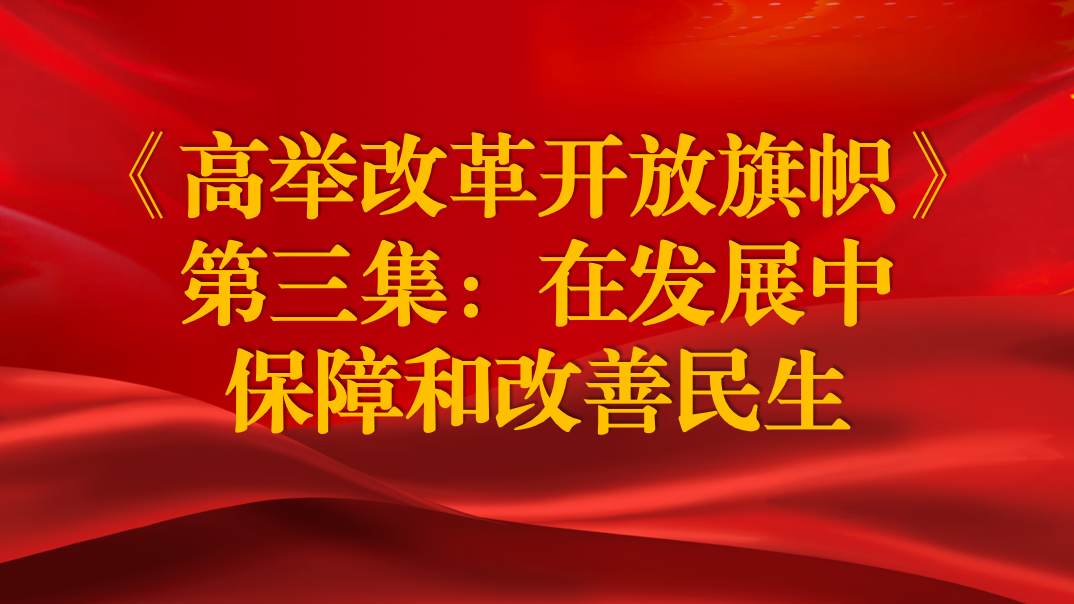 《高举改革开放旗帜》第三集：在发展中保障和改善民生